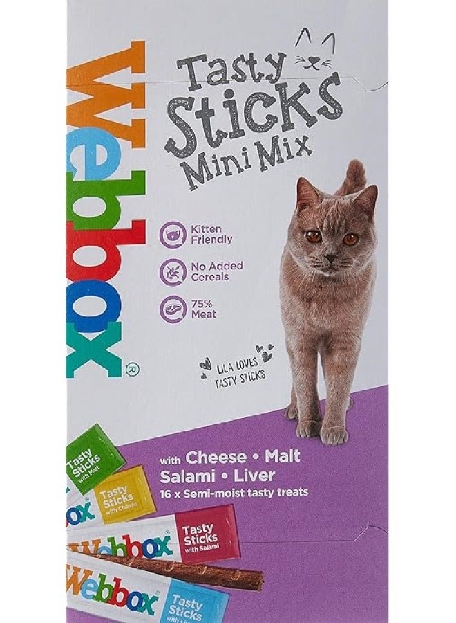 ويبوكس تايستي ستيكس ميني ميكس مع الجبنة الشعير كبدة سلامي 30 غ - Image 1