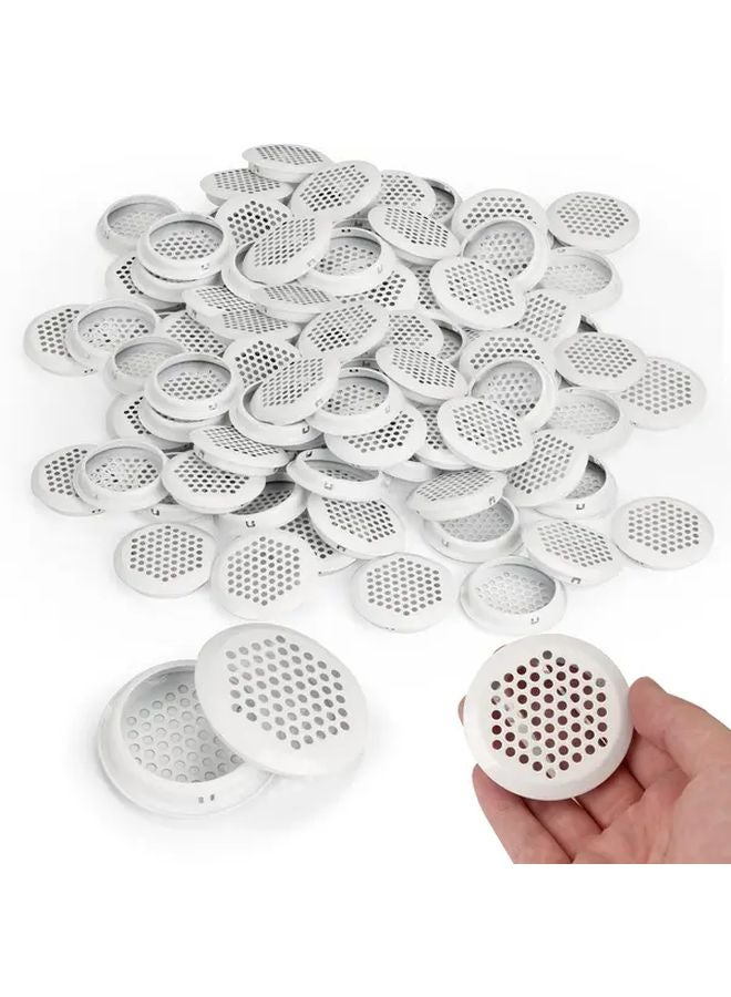 5Pcs 35mm White Flat Stainless Steel Ventilation Grilles Rustproof Louver Covers - Image 5