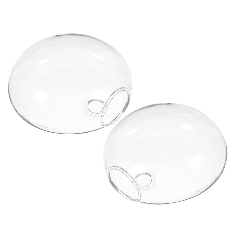 Wall Hanging Glass Planter Vase Set Of 2 For Hydroponics Indoor Succulents Size 12 50X12 50X5 00CM - Image 2