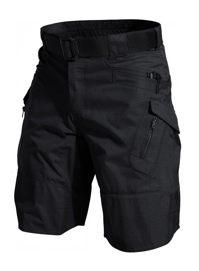 whox Mens Hiking Cargo Shorts Casual Tactical Waterproof Shorts for Work Golf Fishing with 6 Pockets(No Belt), Black, M - Image 1