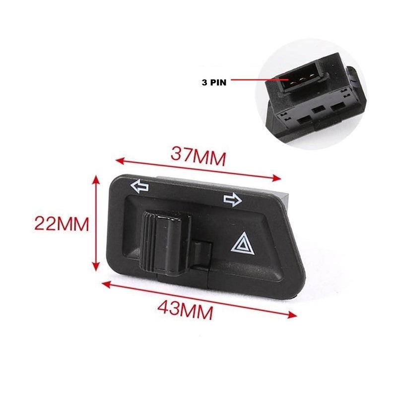 Cloudzy Universal Parking Hazard Switch With Indicator Switch Motorcycle Warning Light Switch (1) - Image 4