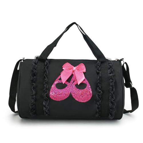 SEHXIM Cute Ballet Dance BagTutu Dress BagGirls Dance Bag Gym Travel Duffle Bag for GirlsPersonalized Waterproof Duffle Bag Dancing shoe pattern - Image 1