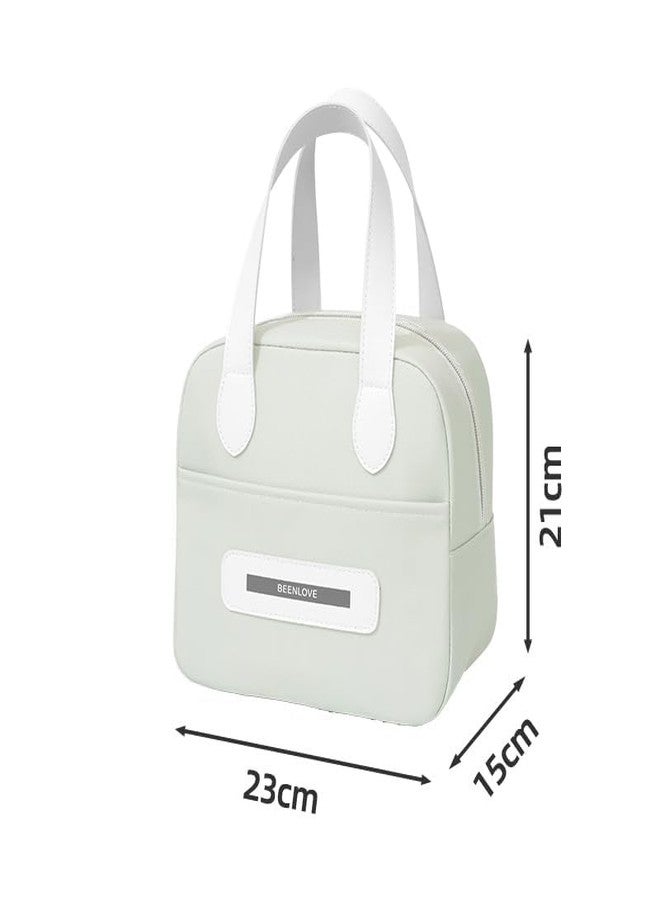 Keetly Reusable Lunch Bags, Portable Cooler Bag, Thermal, Lunch Box Container with Handle, Zipper, Waterproof Lunch Box. (Grey) - Image 3