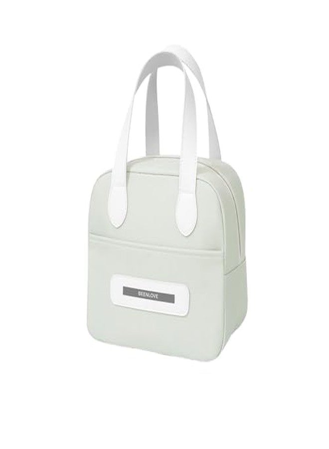 Keetly Reusable Lunch Bags, Portable Cooler Bag, Thermal, Lunch Box Container with Handle, Zipper, Waterproof Lunch Box. (Grey) - Image 1