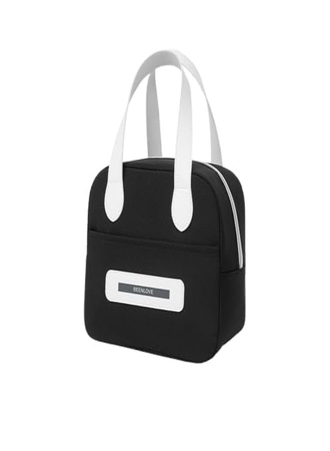 Keetly Reusable Lunch Bags, Portable Cooler Bag, Thermal, Lunch Box Container with Handle, Zipper, Waterproof Lunch Box. (Grey) - Image 4