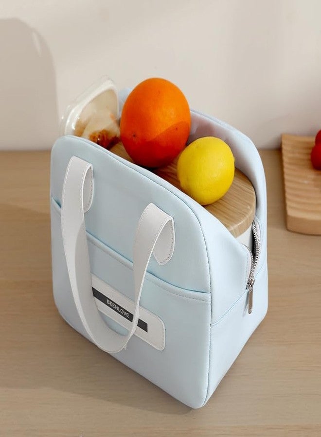 Keetly Reusable Lunch Bags, Portable Cooler Bag, Thermal, Lunch Box Container with Handle, Zipper, Waterproof Lunch Box. (Grey) - Image 5