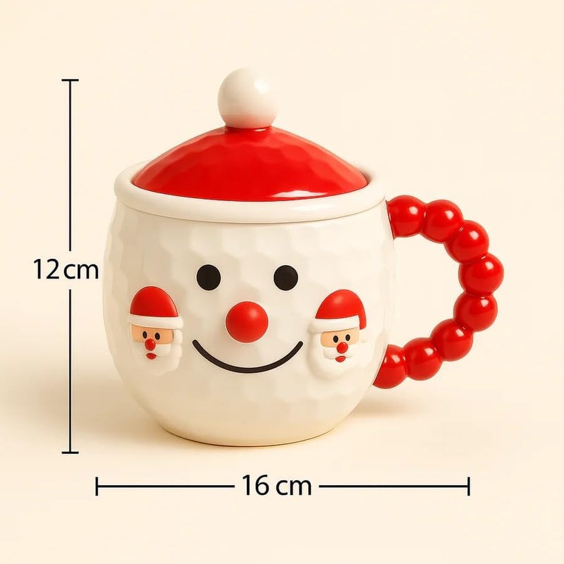 CORALTREE CORAL TREE Snowmen Coffee Set with Mug and Saucer | Tea Cup with Handle for Coffee Tea Cappuccino Green Tea, Home & Office Use | Gift for Kids, Men & Women - Image 4