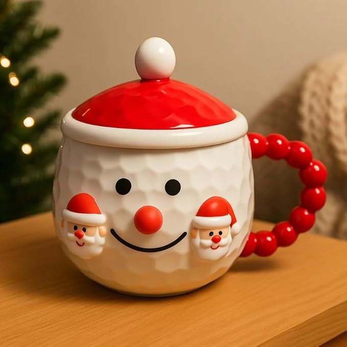 CORALTREE CORAL TREE Snowmen Coffee Set with Mug and Saucer | Tea Cup with Handle for Coffee Tea Cappuccino Green Tea, Home & Office Use | Gift for Kids, Men & Women - Image 5