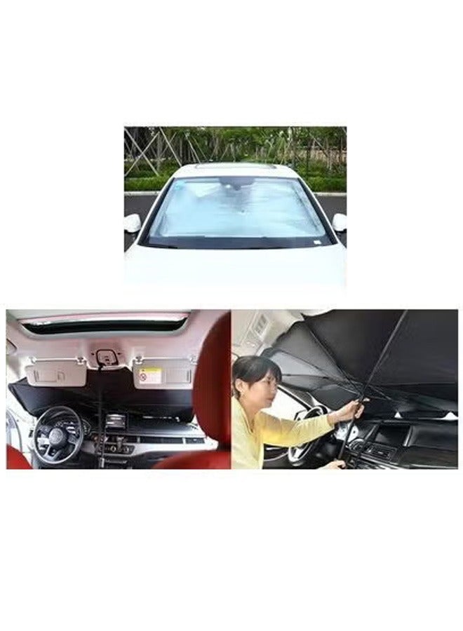 XiuWoo Car Sun Visor, Foldable, Sunscreen, Heat Insulation, Easy To Store， - Image 4