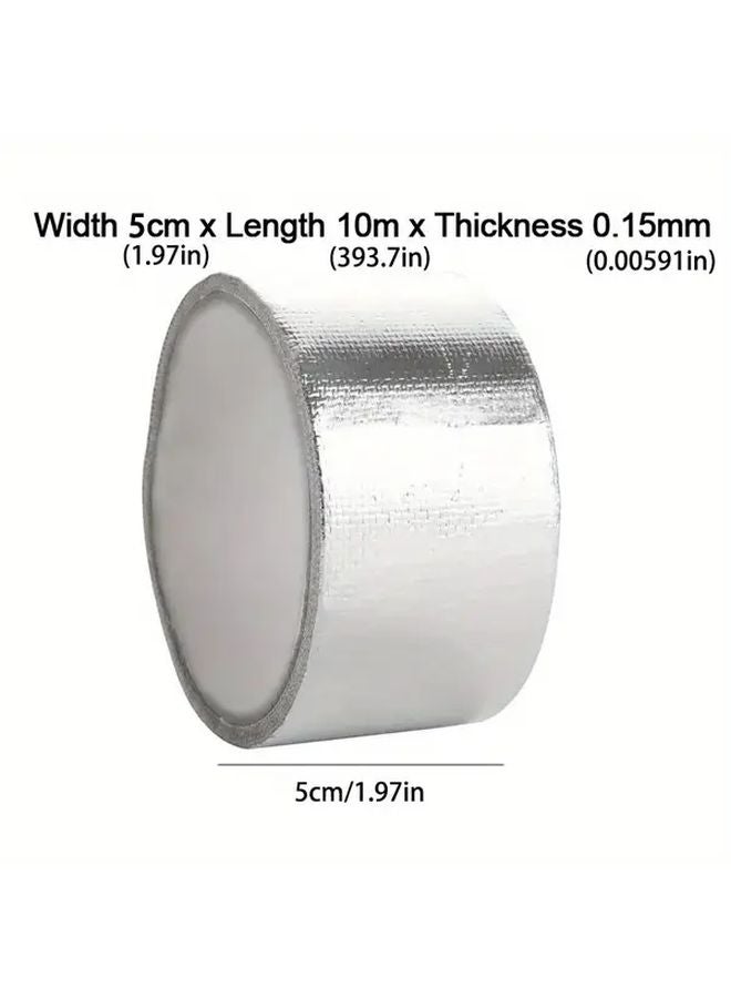 1 97Inch x 393 7Inch Heat Resistant HVAC Aluminum Foil Tape 10M Thermal Barrier Adhesive - Image 1