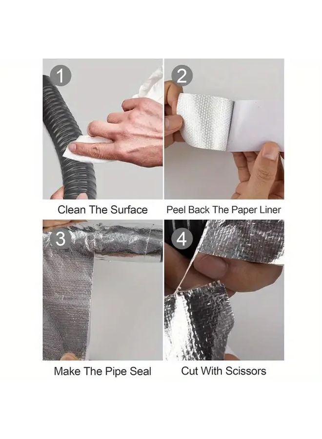 1 97Inch x 393 7Inch Heat Resistant HVAC Aluminum Foil Tape 10M Thermal Barrier Adhesive - Image 5