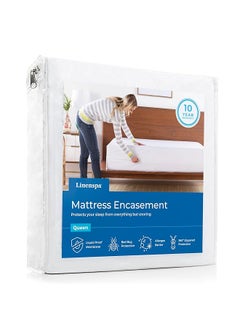 erorex Ls1Pqqep Hypoallergenic Breathable Protector Queen Mattress Encasement  - Image 1