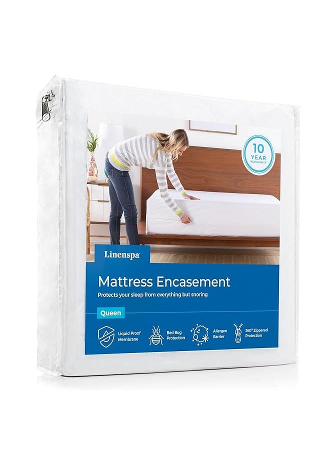 erorex - Ls1Pqqep Hypoallergenic Breathable Protector Queen Mattress Encasement - Image 1