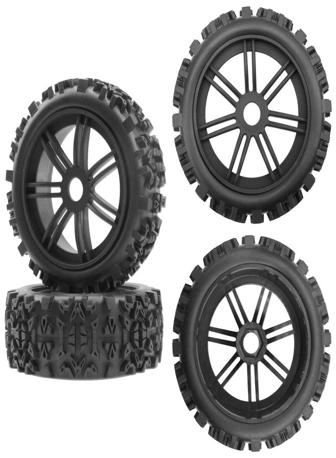 Vgoohobby 4Pack Vgoohobby OD4.72 inch RC 1/8 Off Road Buggy Rubber Tires w/Plastic Wheel Rims 17mm Hex Compatible with HSP HPI Hobao Tamiya Traxxas Kyosho Arrma Typhon 1/8 RC Off Road Buggy - Image 5