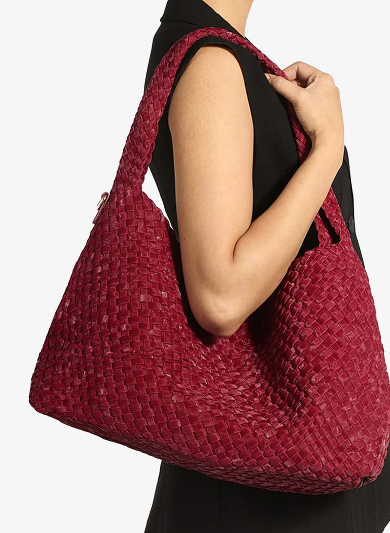 Dune London Deliberate L Braided Structured Shoulder Bag