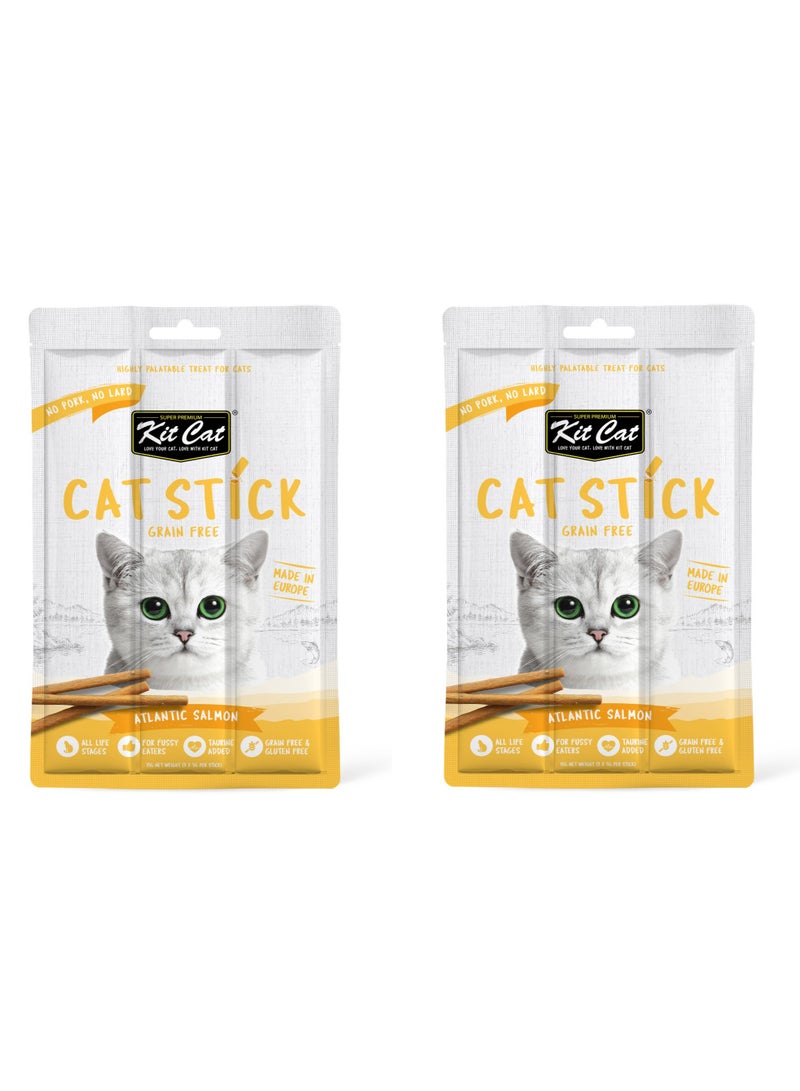 كيت كات - طعام قطط خالي من الحبوب بنكهة السلمون الأطلسي 15 جرام - قطعتان - Image 1