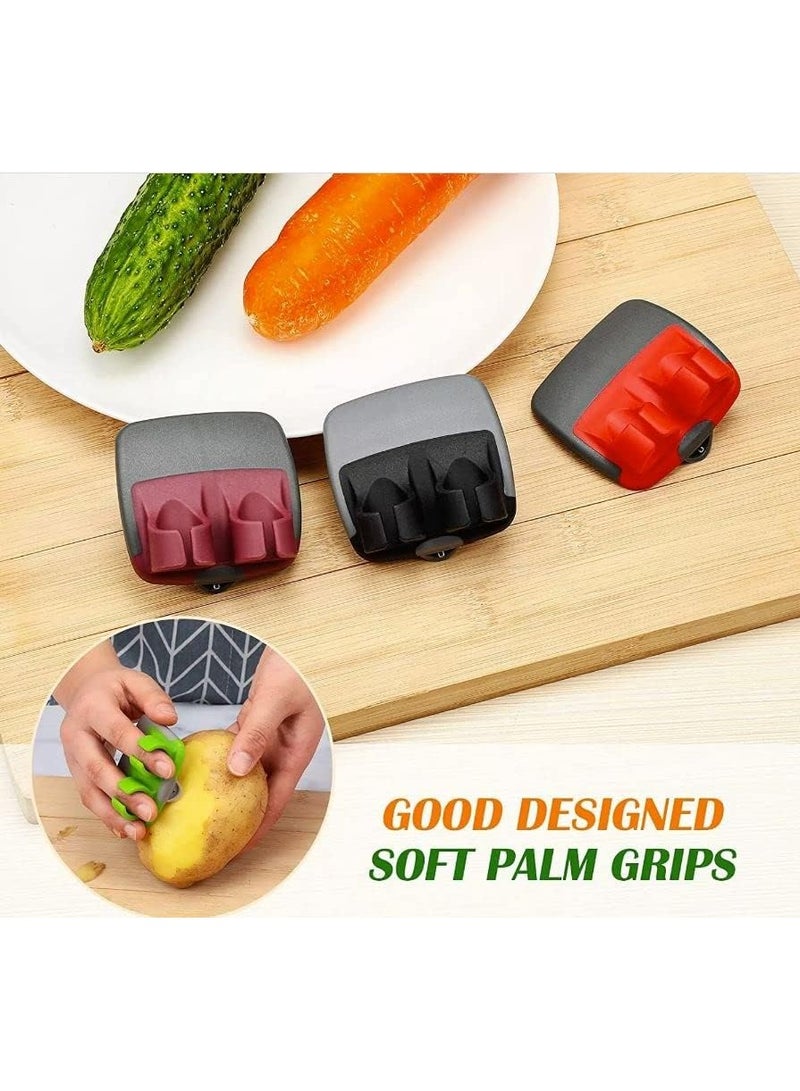 Vegetable Fruit Peeler, Hand Palm Finger Peeler, with Comfortable Grip to Peel Potato Pumpkin Carrot, in Random Color, 2 Pieces , Best Quality  - Image 4