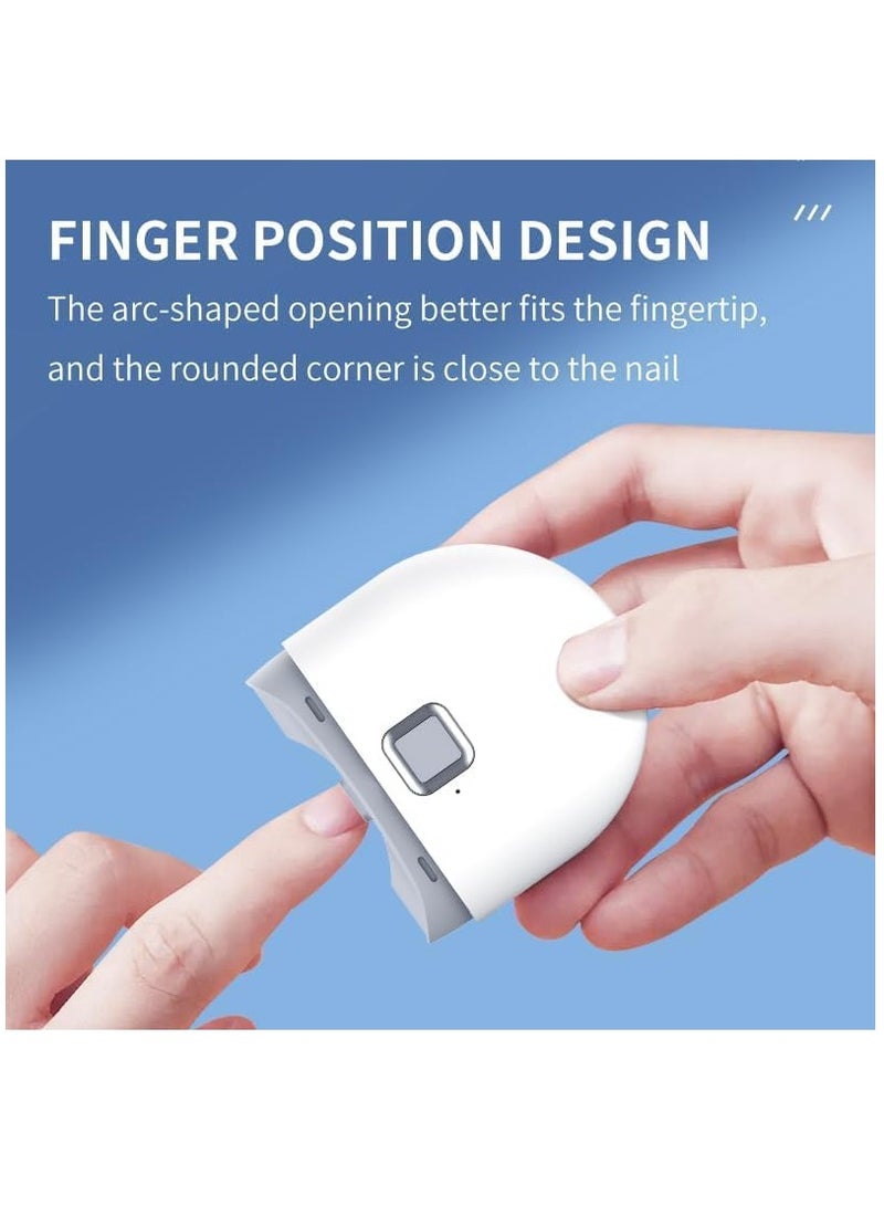 SYOSI Electric Nail Clippers, Rechargeable Nail Clippers with Light, 2 Speed Adjustable Electric Nail Clippers, Electric Nail File, Portable Nail File, Suitable for Children, The Elderly, Adults - Image 2