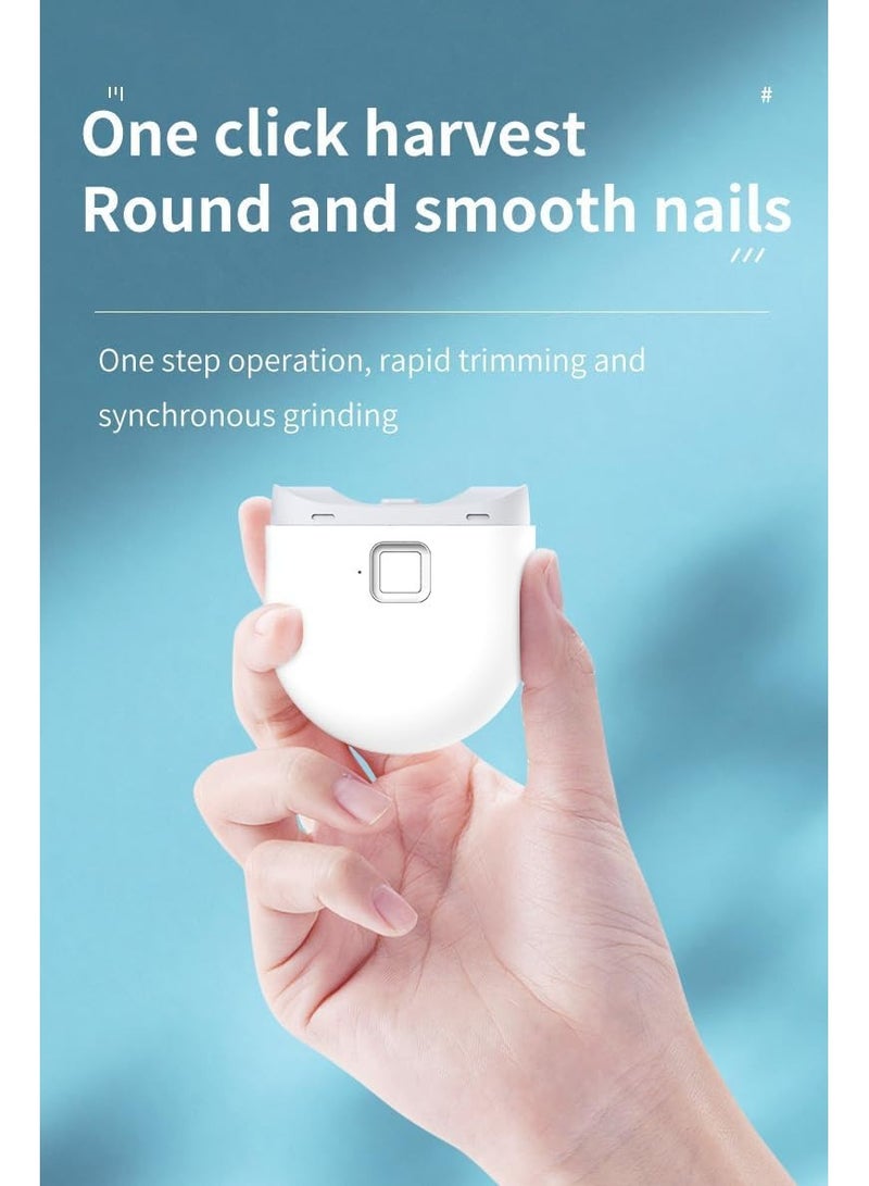 SYOSI Electric Nail Clippers, Rechargeable Nail Clippers with Light, 2 Speed Adjustable Electric Nail Clippers, Electric Nail File, Portable Nail File, Suitable for Children, The Elderly, Adults - Image 5