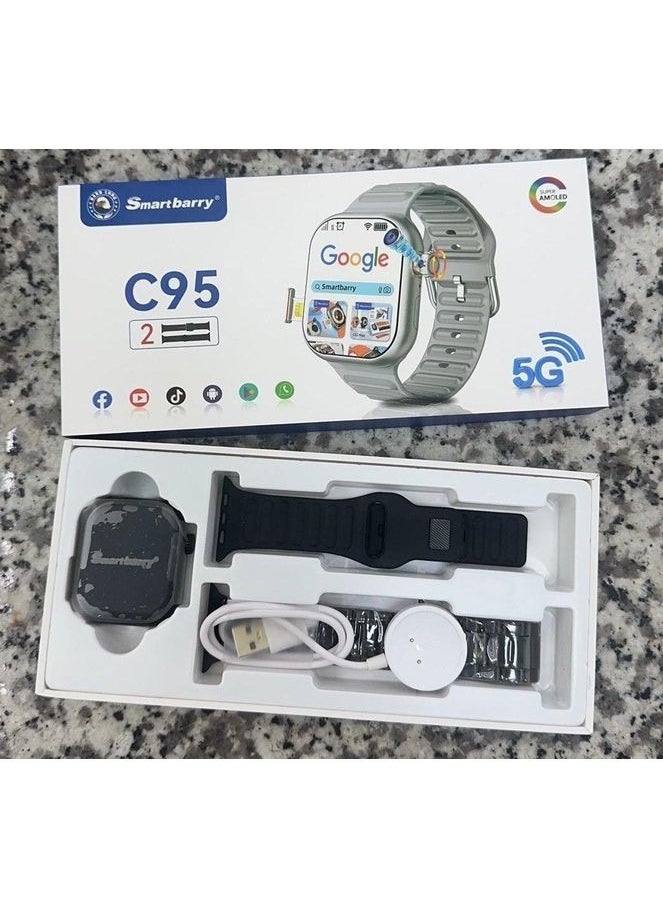 Smartbarry - C95 Smartwatch with Touchscreen, Fitness ,Remote Camera and Music Control . Tracking, and Smart Notifications, Customizable Watch Faces ,Multi-Sport Modes, Health Monitoring - Image 1