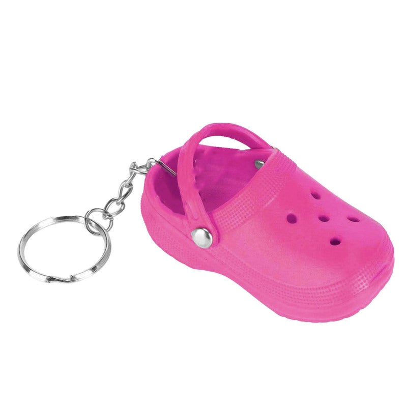 Keychain Mini Cute Silicone Portable Slipper Keychain for Schoolbag Handbag Gift Orange - Image 2