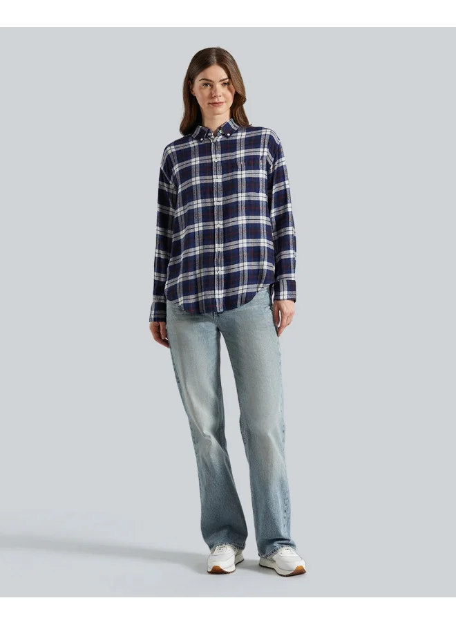 غانت Relaxed Fit Checked Flannel Shirt