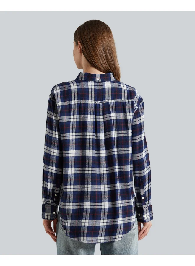 GANT Relaxed Fit Checked Flannel Shirt