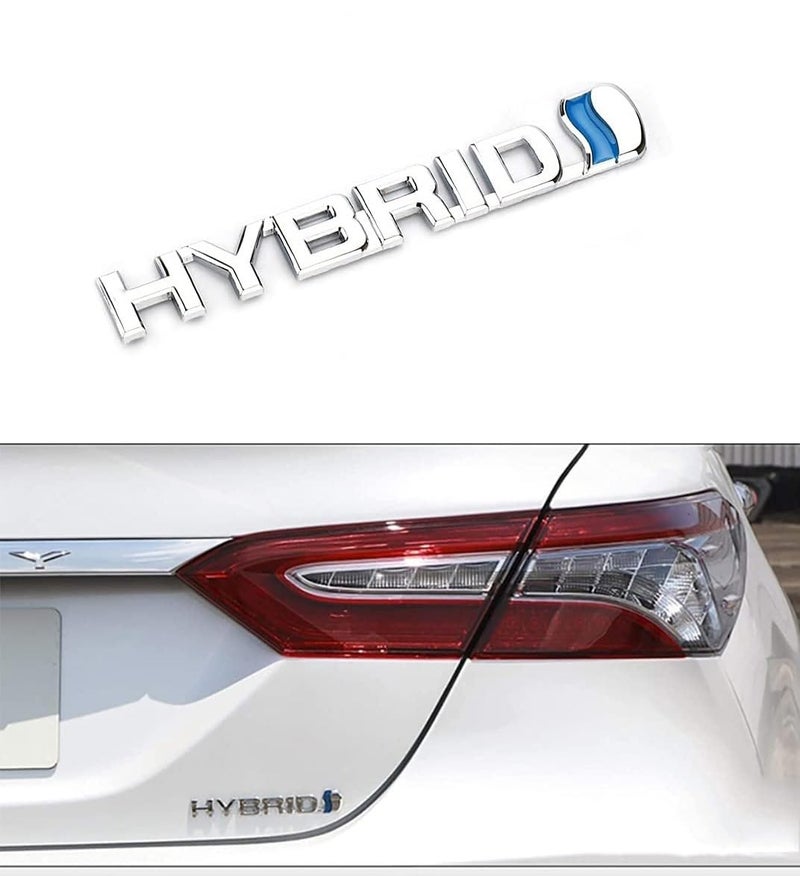 AutoBizarre 3D Raised Hybrid Logo Metal Monogram Emblem Badge Sticker for All Cars & Bikes (Black) - Image 4