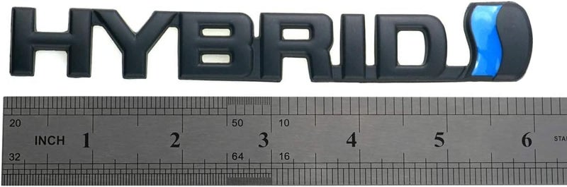 AutoBizarre 3D Raised Hybrid Logo Metal Monogram Emblem Badge Sticker for All Cars & Bikes (Black) - Image 3