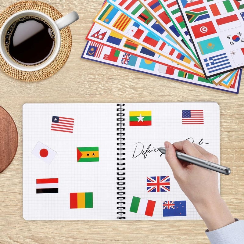 TamBee T&B Countries Flags Stickers - 224PCS Multi Territorial Maps Nations Patterns Face Stickers for Travel and Decor - Image 5
