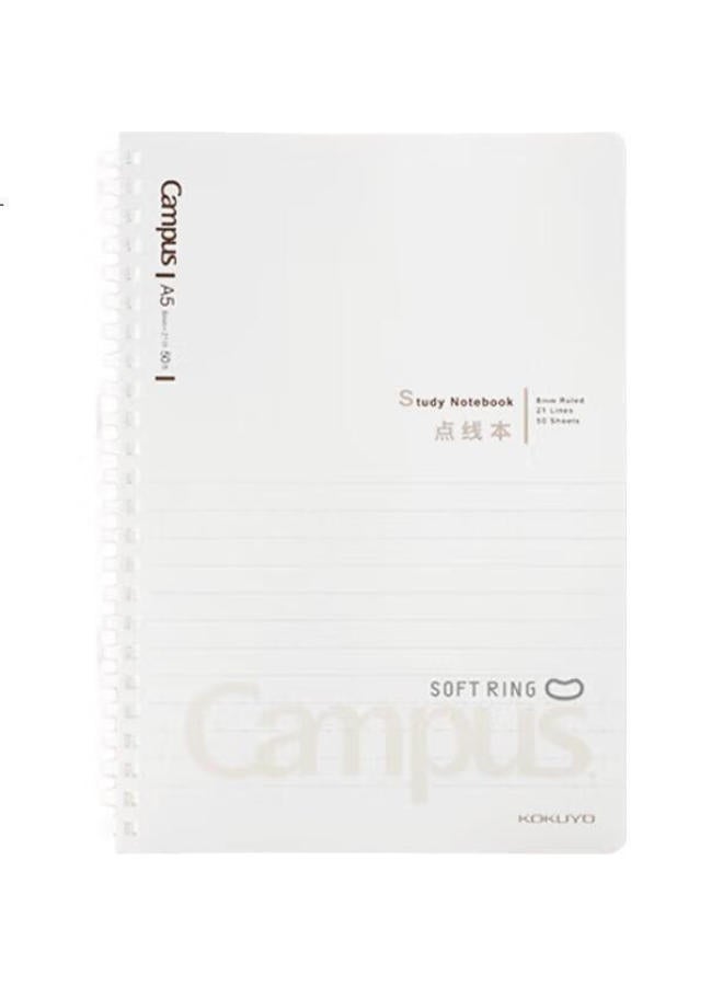 Kokuyo Campus Student Soft Spiral Notebook, A5/50 Sheets, Dotted Line, Wcn-Csr3512 - Image 3