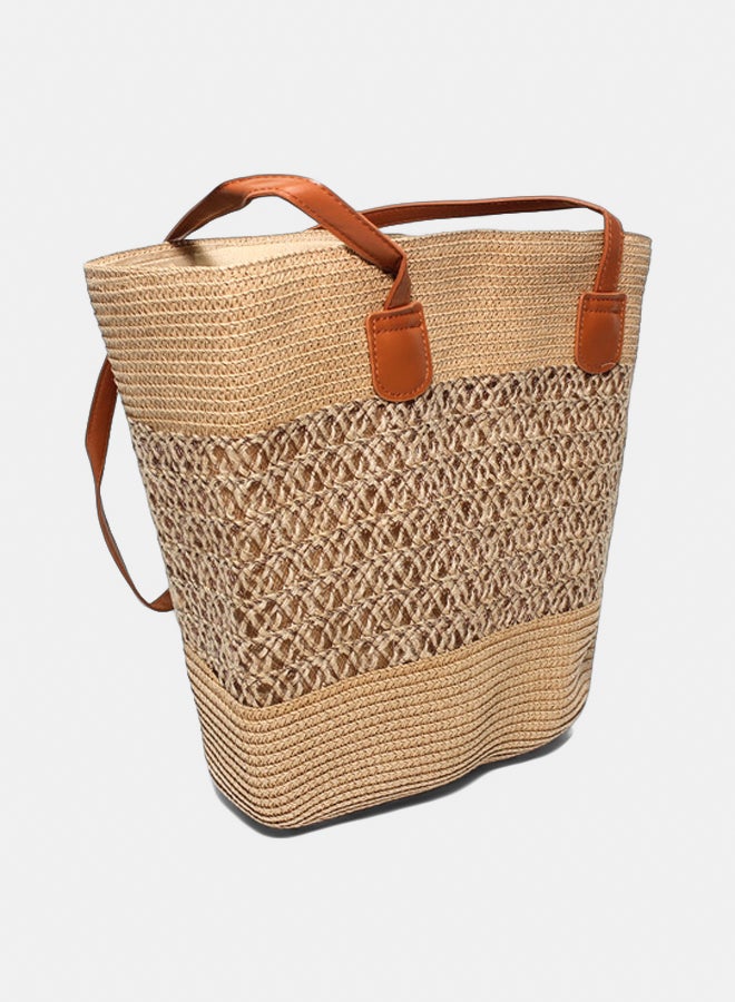 Glitter Women Beach\Summer Bag - Camel - Image 2