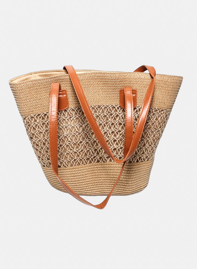 Glitter Women Beach\Summer Bag - Camel - Image 3