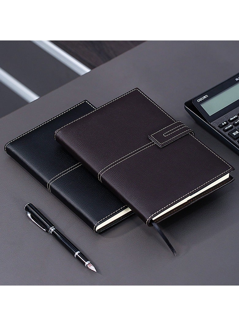 Deli Deli 3343 Leather Cover Notebook 25K/120 Sheets – ideal for office, study, and daily notes  - Image 4