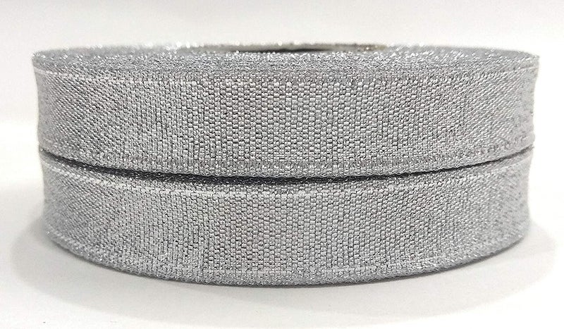 Ditya Crafts Set of 2 Rolls Gota Ribbon Lace Border for/Sarees/Lehenga/Suits/Blouses and Craft (Size:- 0.50 Inches, Length:- 20 Mtrs Each Approx) (Silver) - Image 2