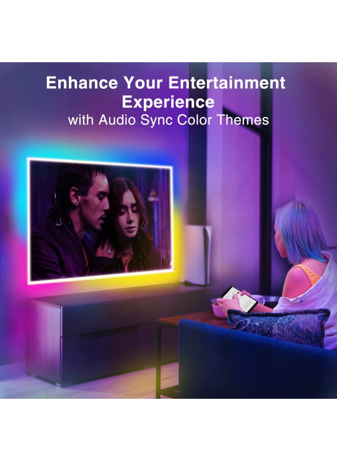 Sengled Sengled Smart TV LED Backlights for 45-75 inch TVs, 8 PCS Segmented Strip Lights, Work with Alexa Google Home, Music Sync Wi-Fi RGB Ambient Lighting, Grouping, Adjustable Length, 25,000 Hours  - Image 2