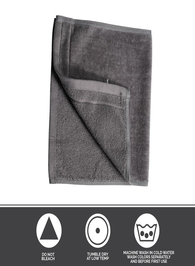 Creative Scents Personalized Initial Fingertip Towels - 2 Pack 11 x 18 Inches - Silver Embroidery On Gray Towel, Modern Monogrammed Towels, Great Initial Gift for Women, Teachers, Friends, Bridesmaids Initial M - Image 5