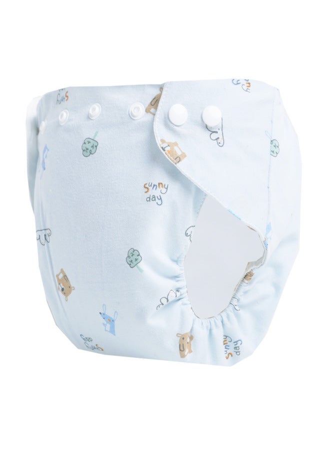 حفاضات أطفال سراويل قطنية لحديثي الولادة، حقيبة حفاضات مقاومة للماء، حفاضات قابلة للغسل وذات تنفس جيد، مانعة للتسرب مع أزرار قفل لتدريب الطفل