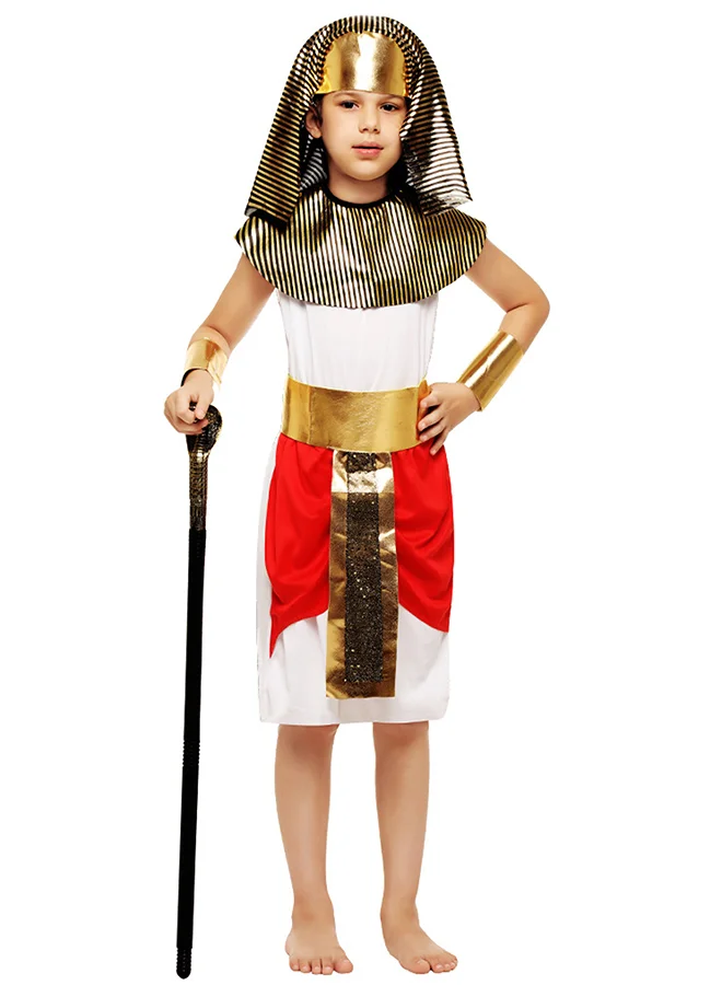 Little Surprise Box, Red Egyptian Boy, Kids Halloween Costume Dress Up for boys-7-9Y