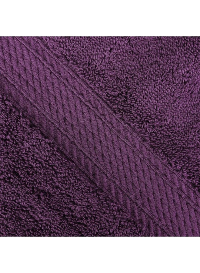 Superior Egyptian Cotton Pile Bath Towel Set of 2, Ultra Soft Luxury Towels, Thick Plush Essentials, Absorbent Heavyweight, Guest Bath, Hotel, Spa, Home Bathroom, Shower Basics, Plum - Image 3