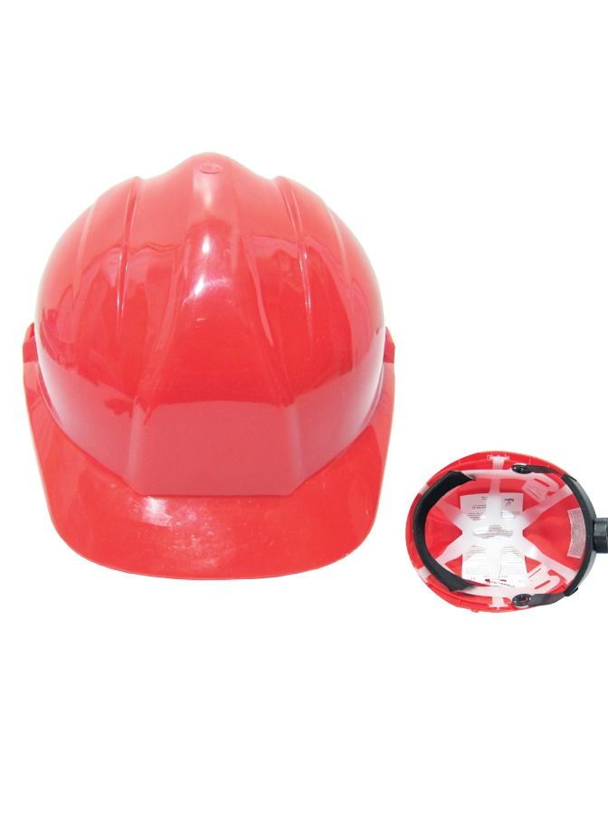 Vaultex خوذة أمان مع قفل دبوس تعليق نسيجي، VHT، أحمر