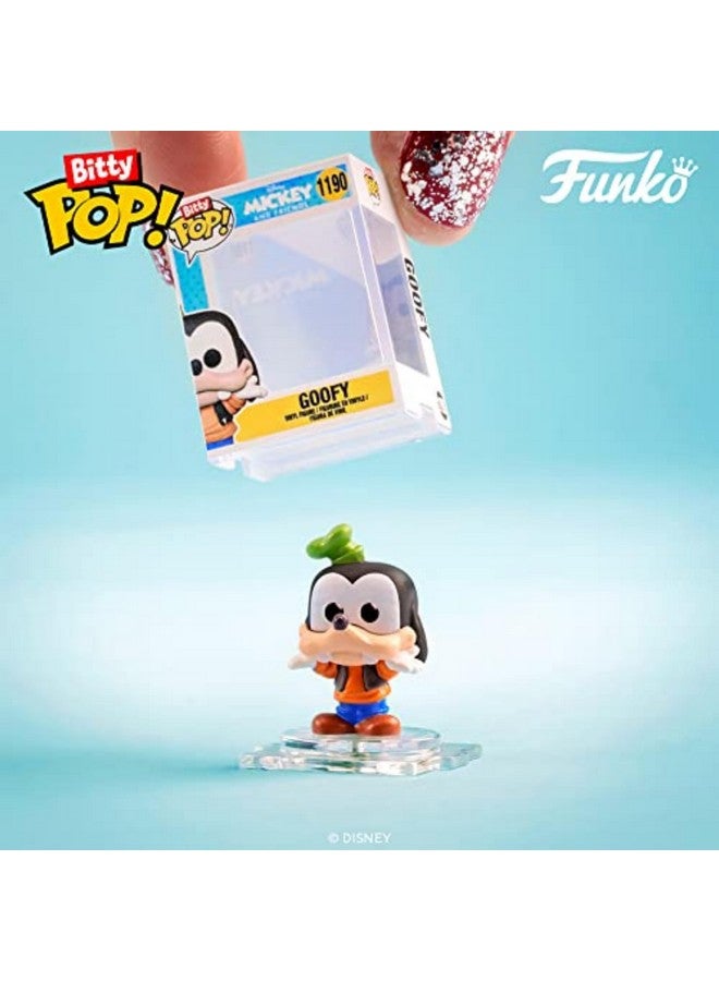 Funko Bitty POP! Disney - Mickey, 4-Pack - Mickey Mouse, Minnie Mouse (Pink Dress), Pluto and A Surprise Mystery Mini Figure - 0.9 Inch (2.2 Cm) Collectable - Stackable Display Shelf Included - Image 5