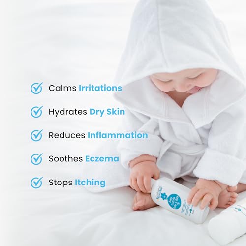 Grahams Natural زيت الجسم والاستحمام الطبيعي للأطفال من غراهام - لعلاج الإكزيما وقشرة الرأس، تخفيف للبشرة الجافة والحكة - تركيبة مثبتة سريرياً - للأعمار من 0+ أشهر إلى 12 سنة (1 × 100 مل) - Image 4