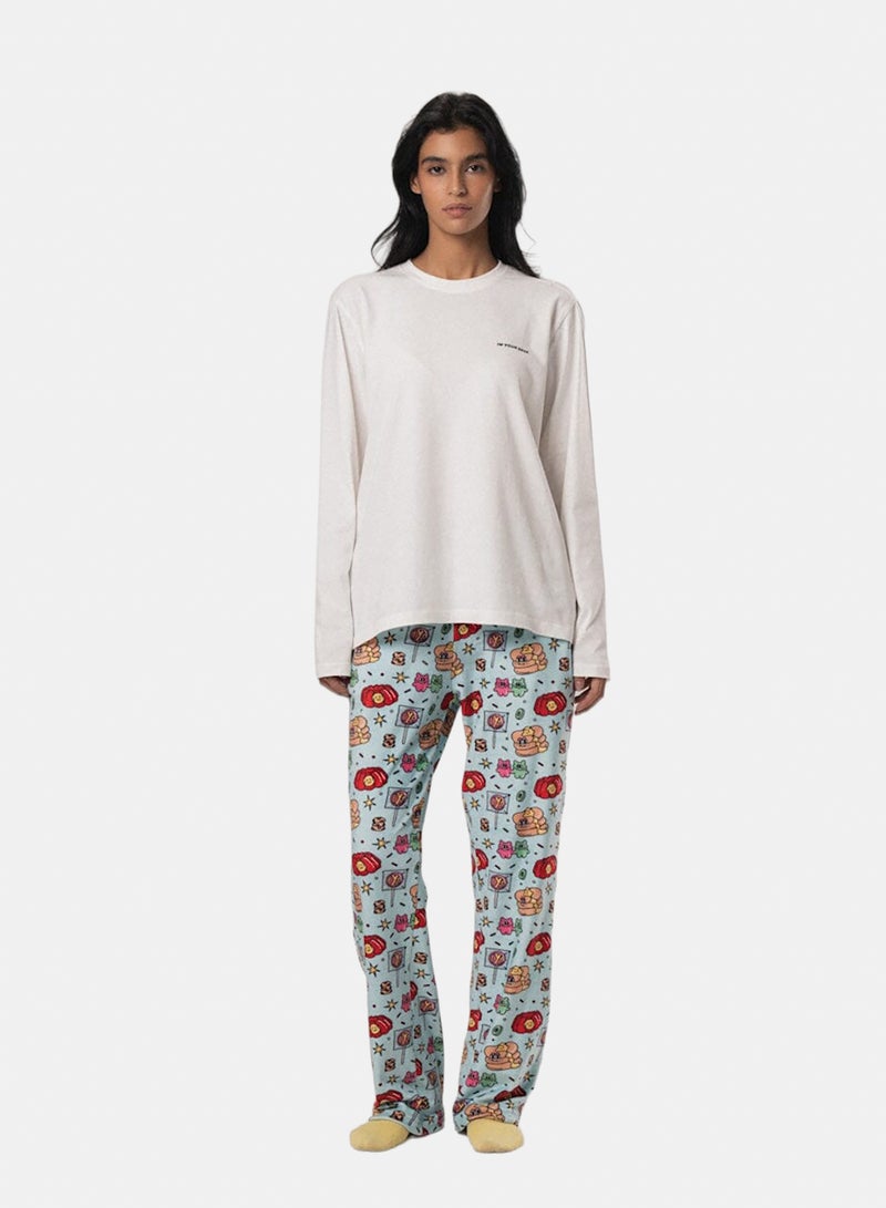 In Your Shoe Sweet Tooth Fluffy Pyjama Pants - Image 1