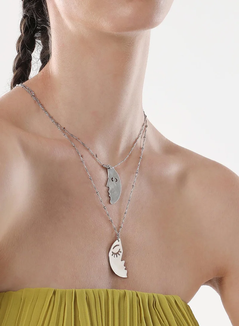 Sohi  Contemporary Layered Artificial Necklace Jewellery for Women | Best Price UAE