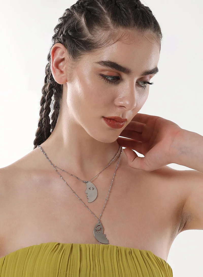 Sohi  Contemporary Layered Artificial Necklace Jewellery for Women | Best Price UAE