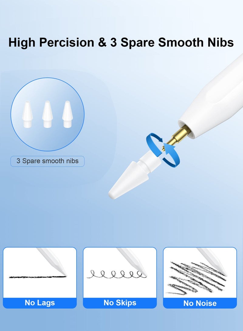 Stylus Pen, Apple Pencil for iPad 9th /10th Gen,Fast Charge Compatible with (2018-2024) Apple iPad Pro 11 and 12.9 inch,iPad Mini 6th/5th Gen, iPad Air 3/4/5,iPad 6/7/8 Gen - Image 5