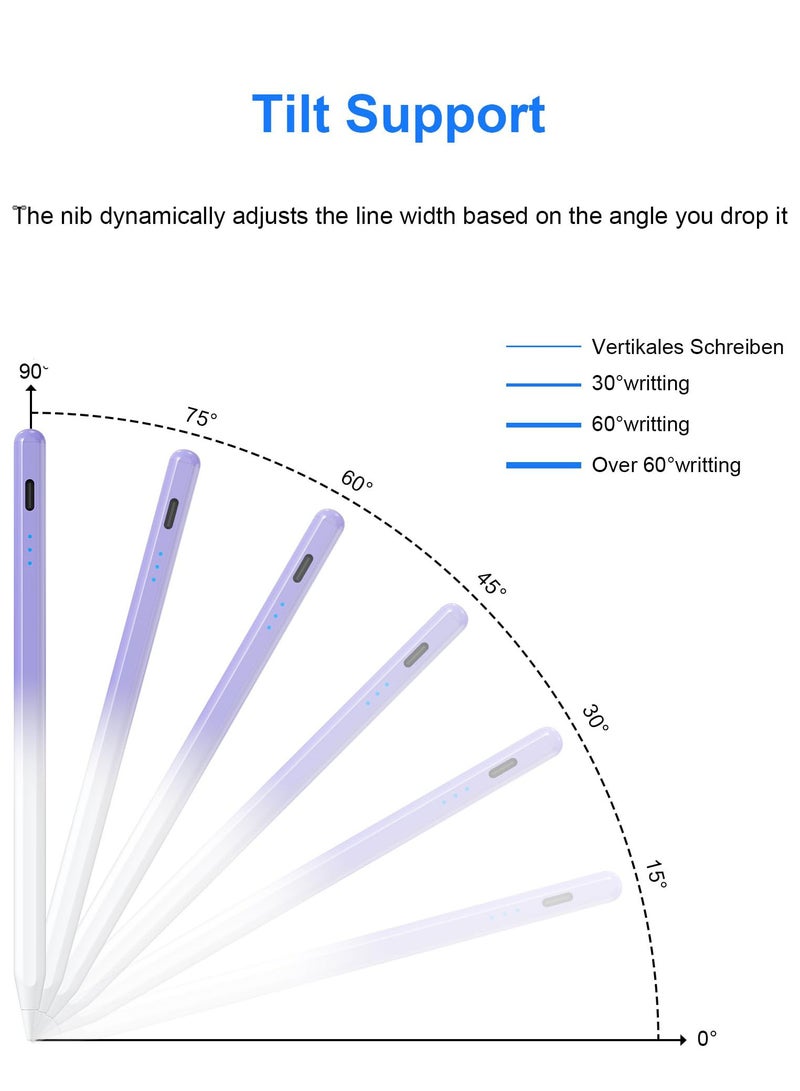 Stylus Pen, Apple Pencil for iPad 9th /10th Gen,Fast Charge Compatible with (2018-2024) Apple iPad Pro 11 and 12.9 inch,iPad Mini 6th/5th Gen, iPad Air 3/4/5,iPad 6/7/8 Gen - Image 3