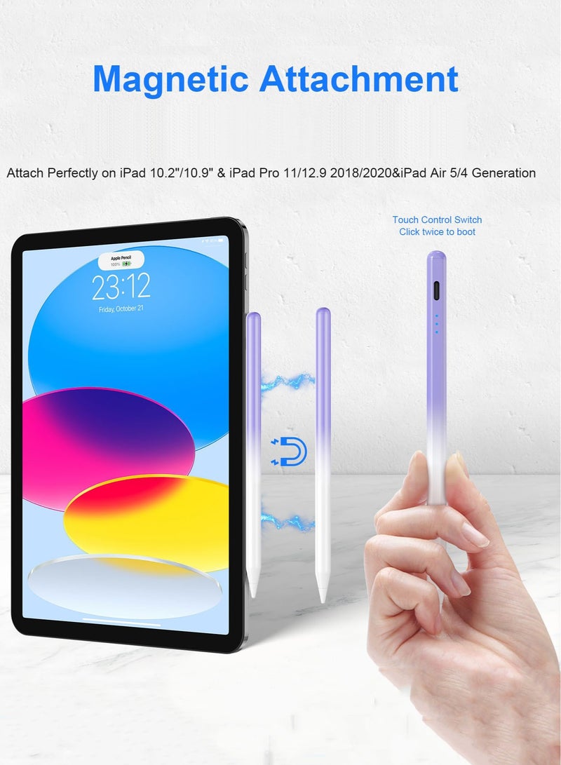 Stylus Pen, Apple Pencil for iPad 9th /10th Gen,Fast Charge Compatible with (2018-2024) Apple iPad Pro 11 and 12.9 inch,iPad Mini 6th/5th Gen, iPad Air 3/4/5,iPad 6/7/8 Gen - Image 4