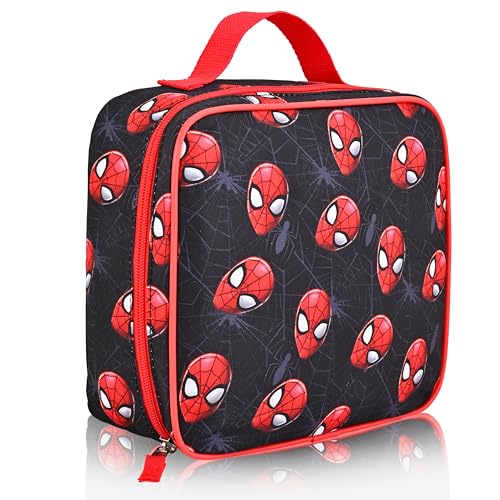Fast Forward Marvel Spiderman Lunch Box for Kids | Spiderman Insulated Lunch Bag Lunch Box for Boys, Girls, Unisex | Spiderman Black Reusable Lunchbox, SPCO93FN - Image 2